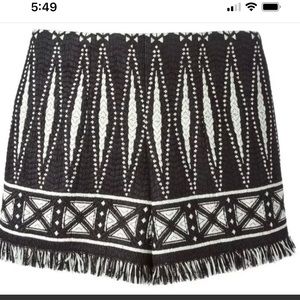 Tory Burch Runway Savora Fringe Jacquard Shorts